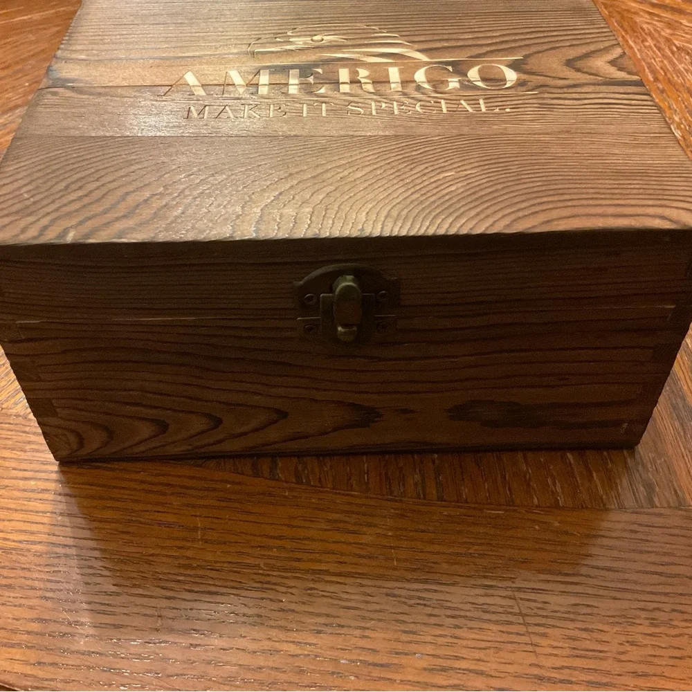 š„Amerigo āMake It Specialā Whiskey Glasses & Stone Ice Cubes Wooden Box Set! - Picture 13 of 14